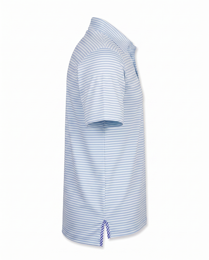 Albatross Polo Feeder Stripe - Bell/Seaglass - Side