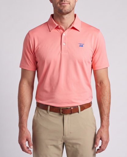 Albatross Polo Coral on model