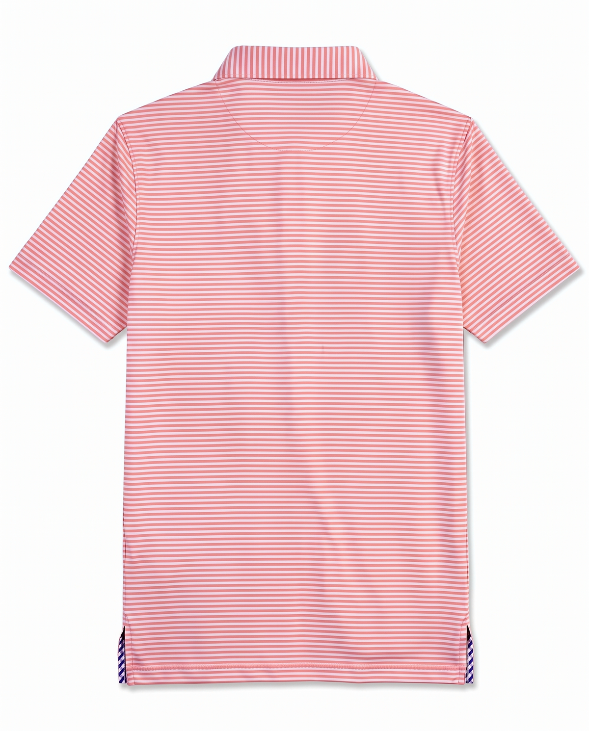 Albatross Polo Coral/White Feeder Stripe back