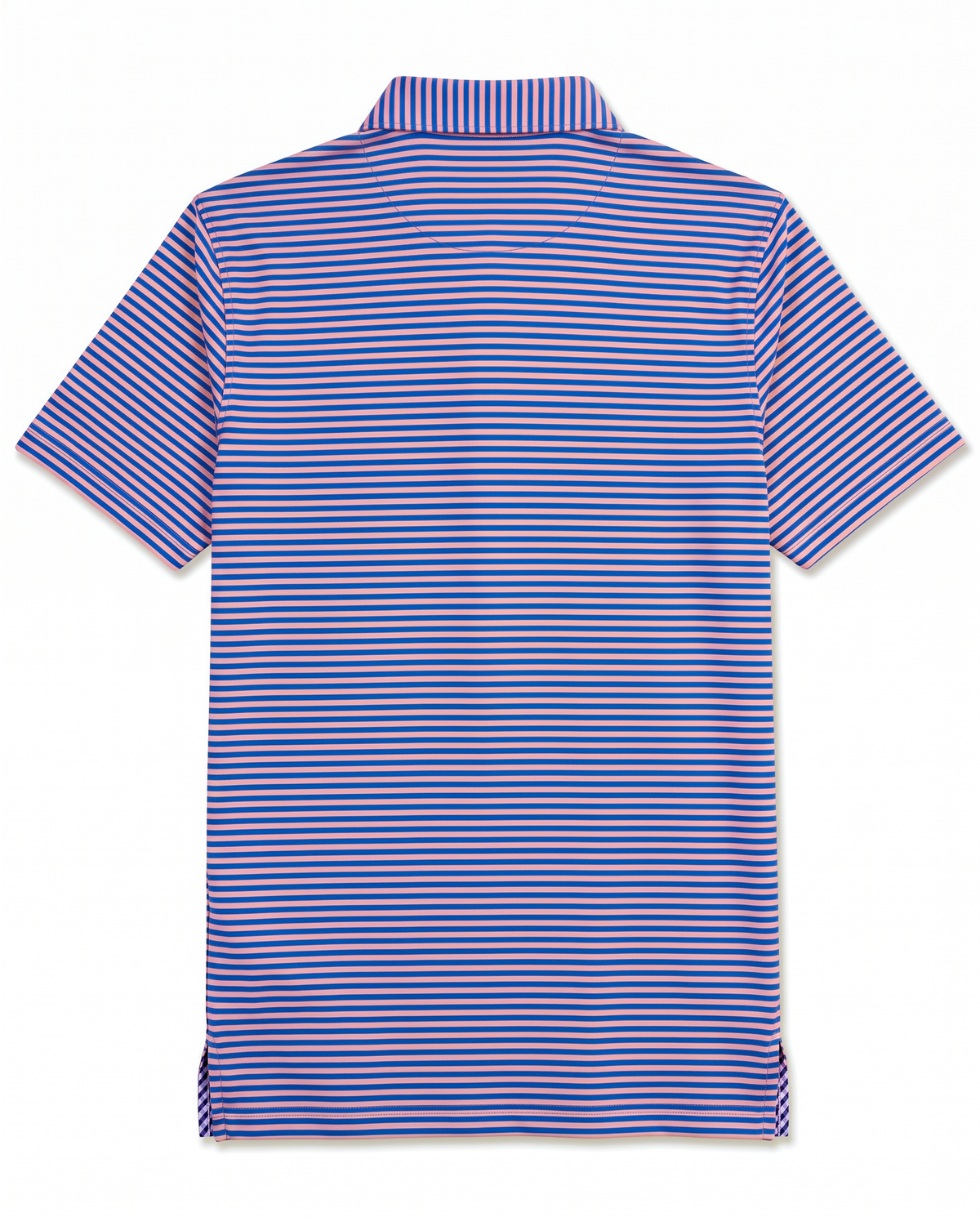 Albatross Polo Electric Blue/Peach Feeder Stripe back