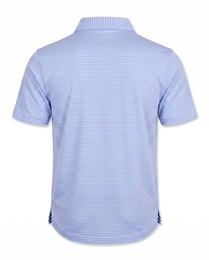 Albatross Polo Blush/Bell Pinstripe back