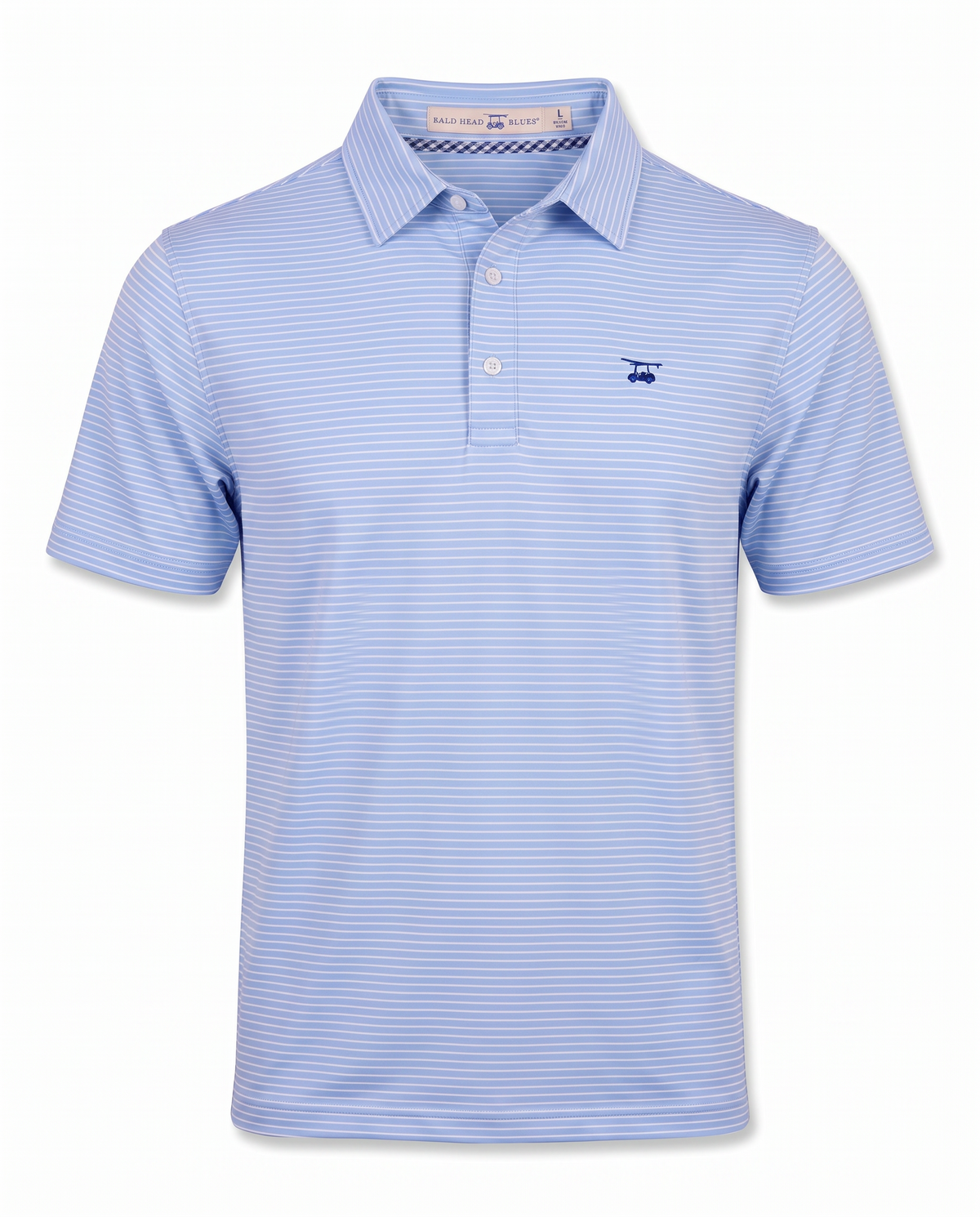 Albatross Polo Blush Bell Pinstripe front