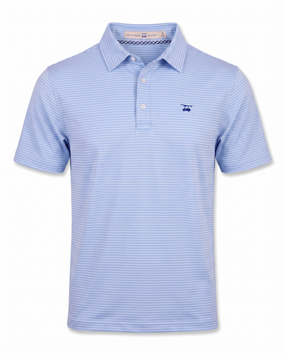 Albatross Polo Blush Bell Pinstripe front