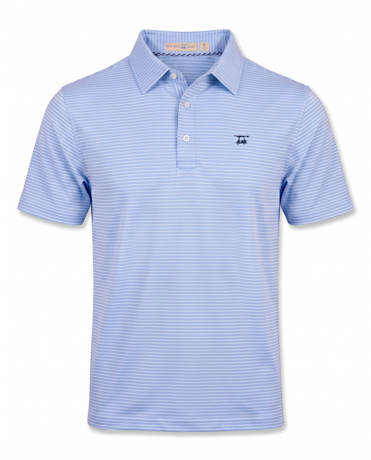 Albatross Polo Blush/Bell Pinstripe front