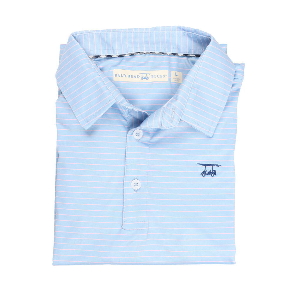 Albatross Polo - Blush / Bell Pinstripe