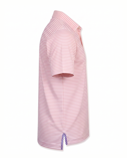 Albatross Polo Blush/White Feeder Stripe side