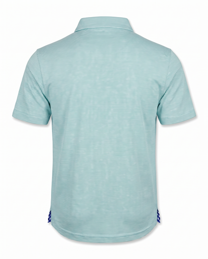 Albatross Polo Heather Aruba White Microstripe back
