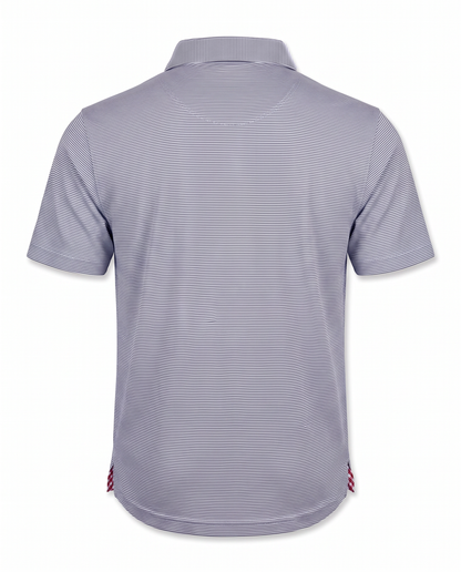 Albatross Polo Heather Black/White Microstripe back