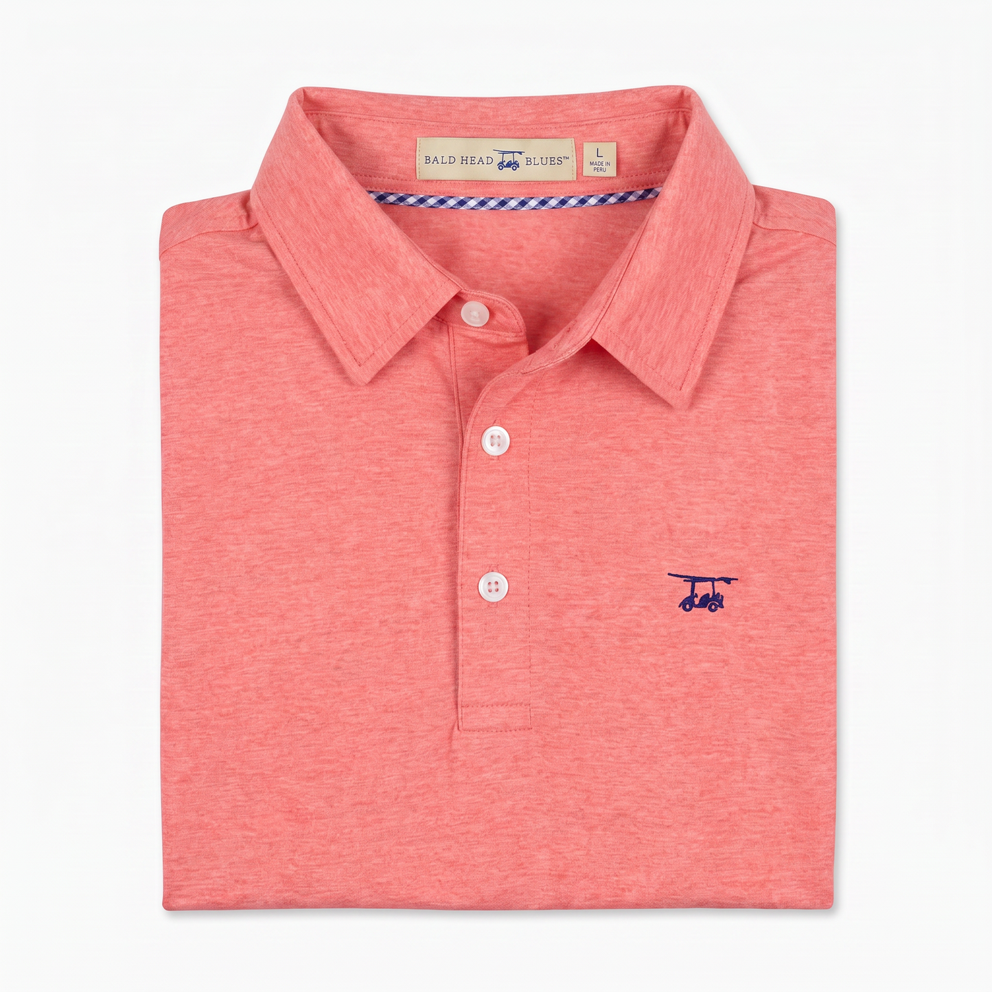 Albatross Polo Heather Coral folded