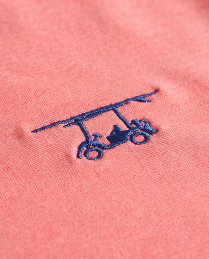 Albatross Polo Heather Coral logo detail