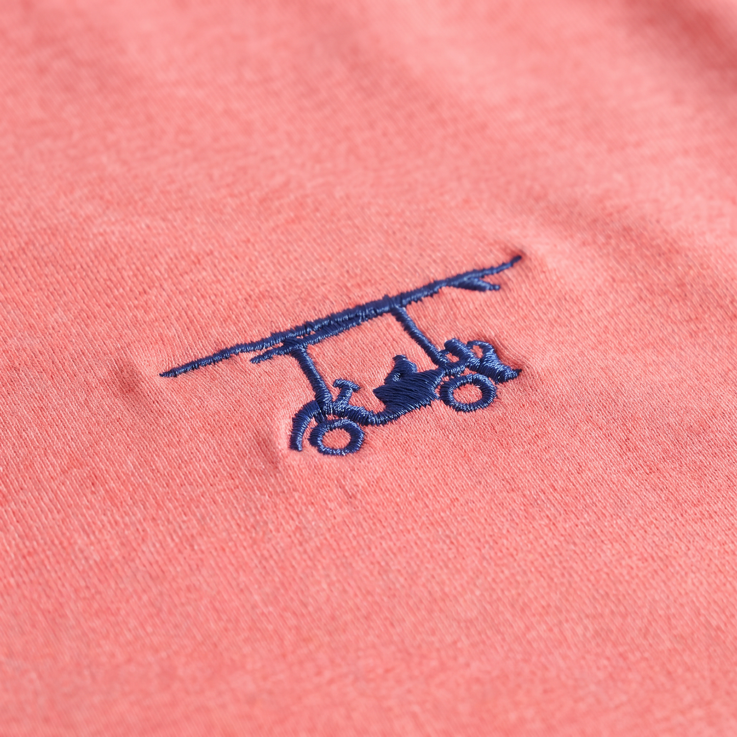 Albatross Polo Heather Coral logo detail
