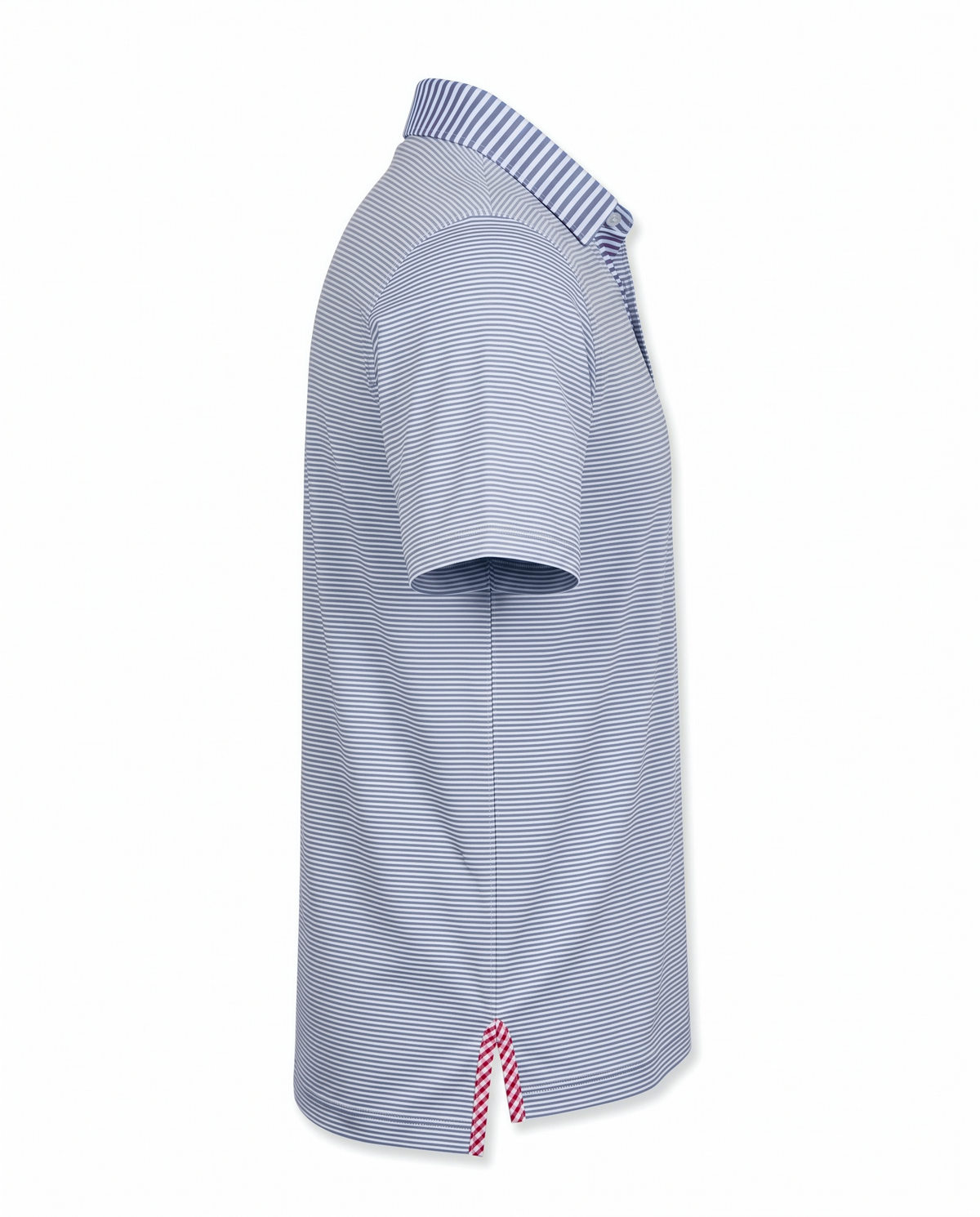 Albatross Polo Heather Medieval/White Microstripe side