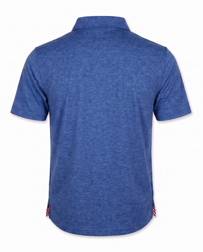 Albatross Polo Heather Royal Blue back