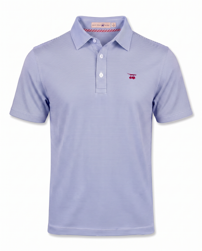 Albatross Polo Heather Regatta White Microstripe front