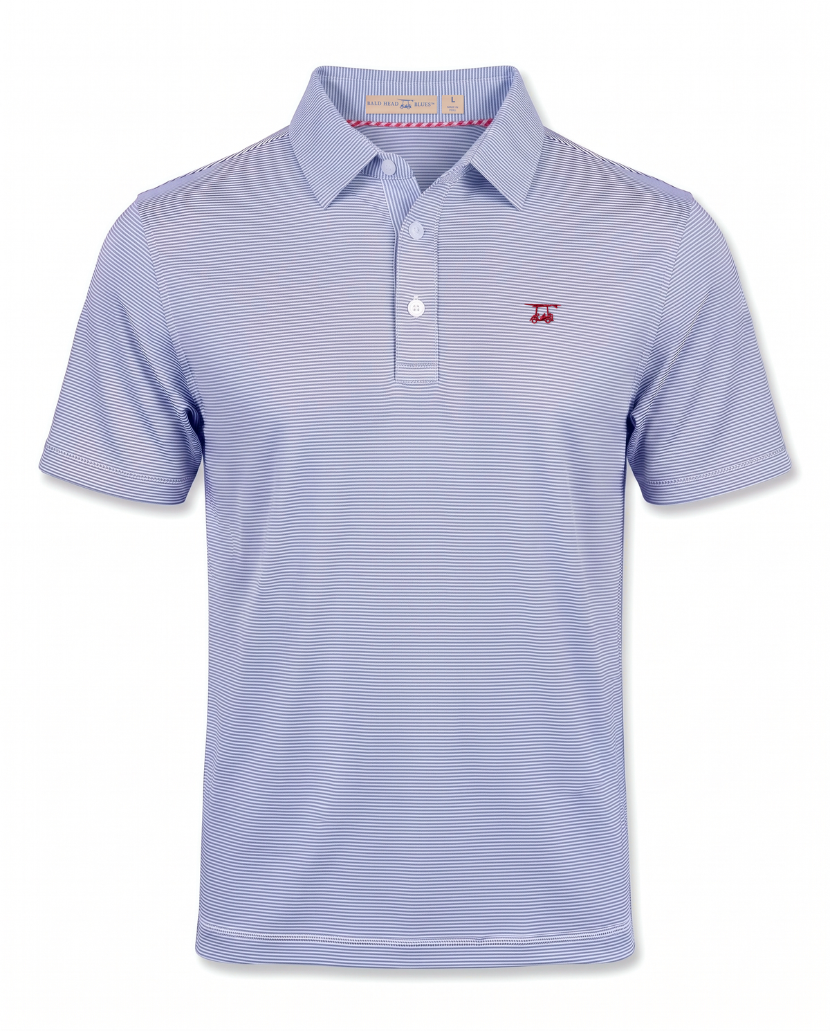 Albatross Polo Heather Regatta/White Microstripe front