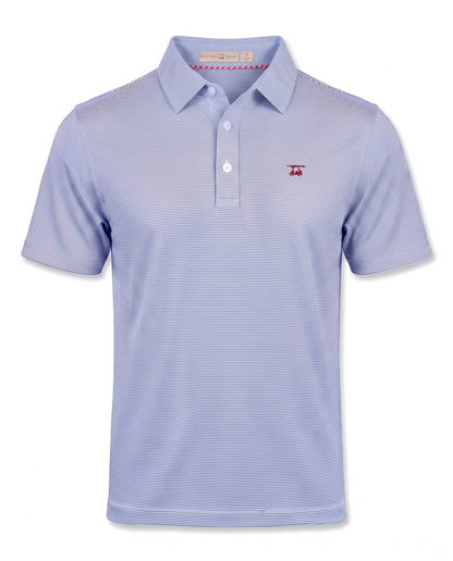 Albatross Polo Heather Regatta/White Microstripe front
