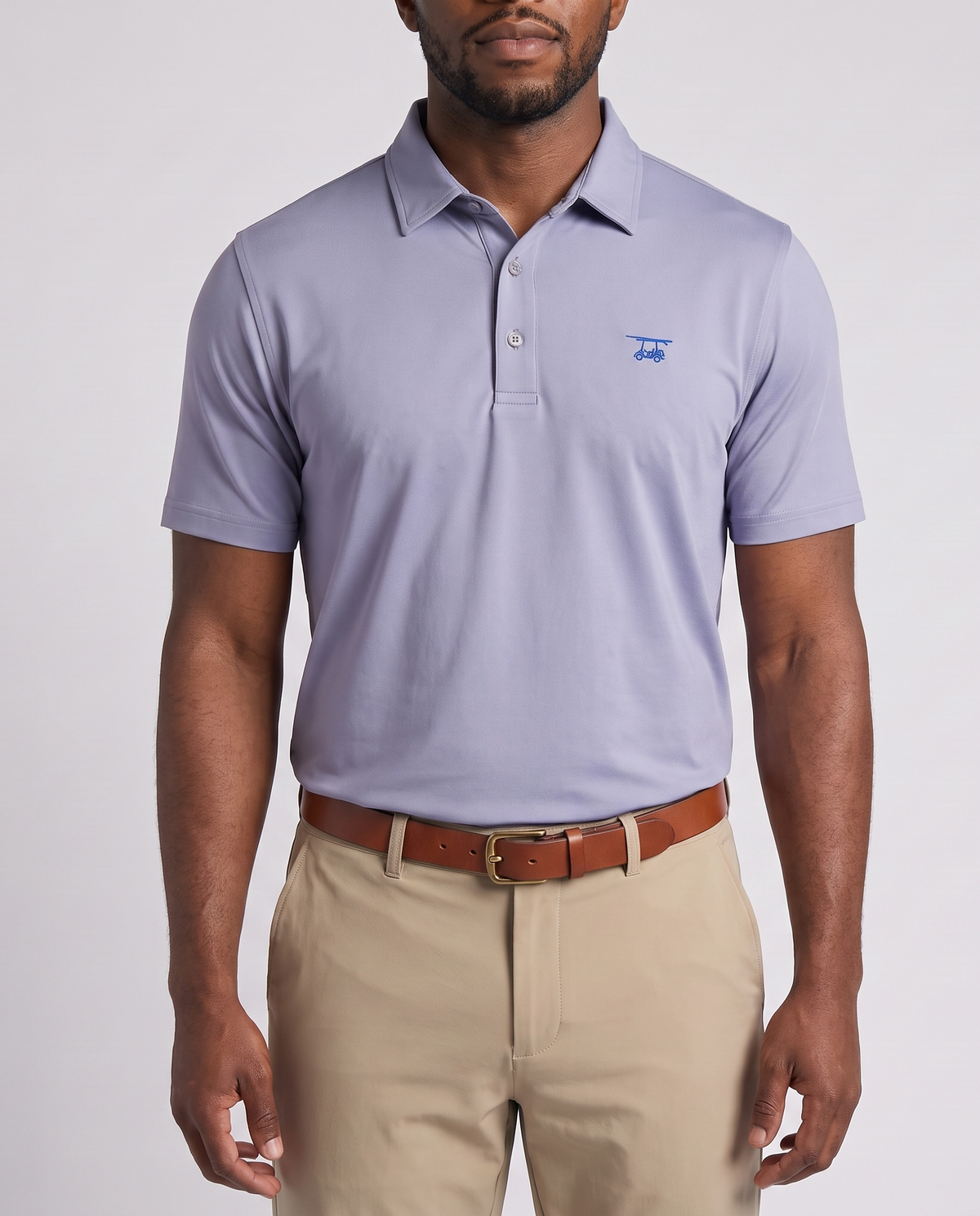 Albatross Polo Lavender on model