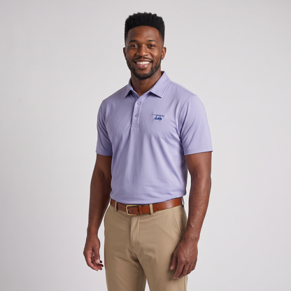 Albatross Polo Lavender on model angled