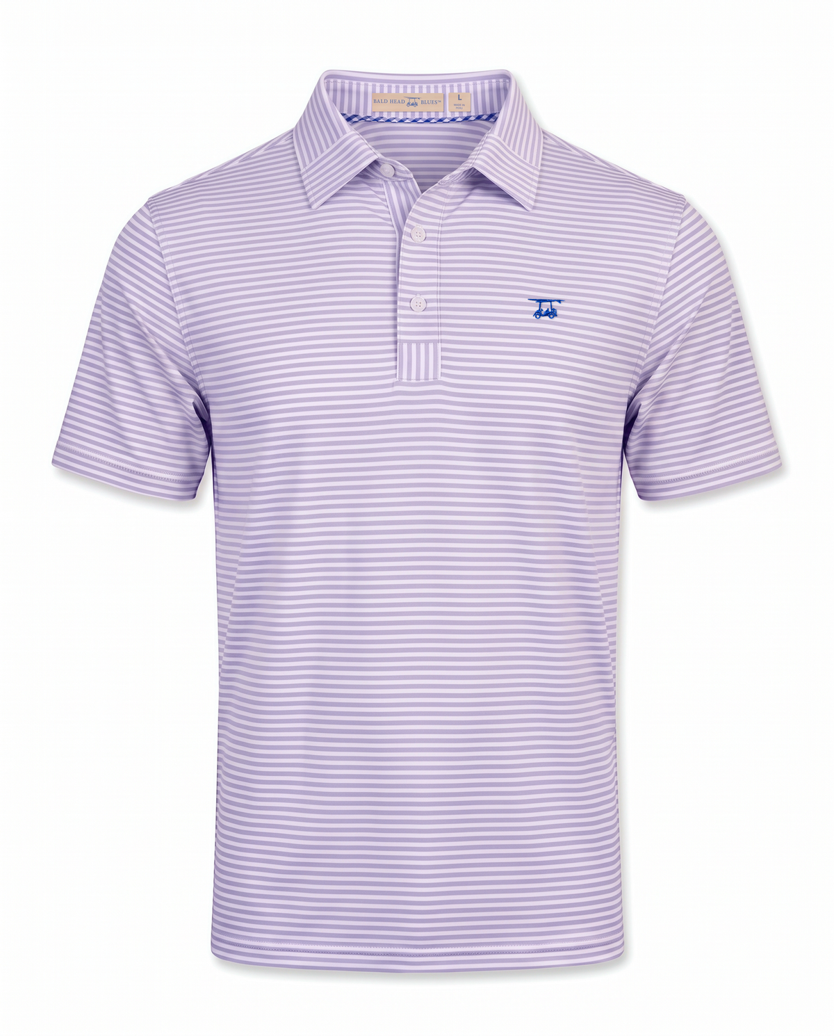 Albatross Polo Lavender/White Feeder Stripe front