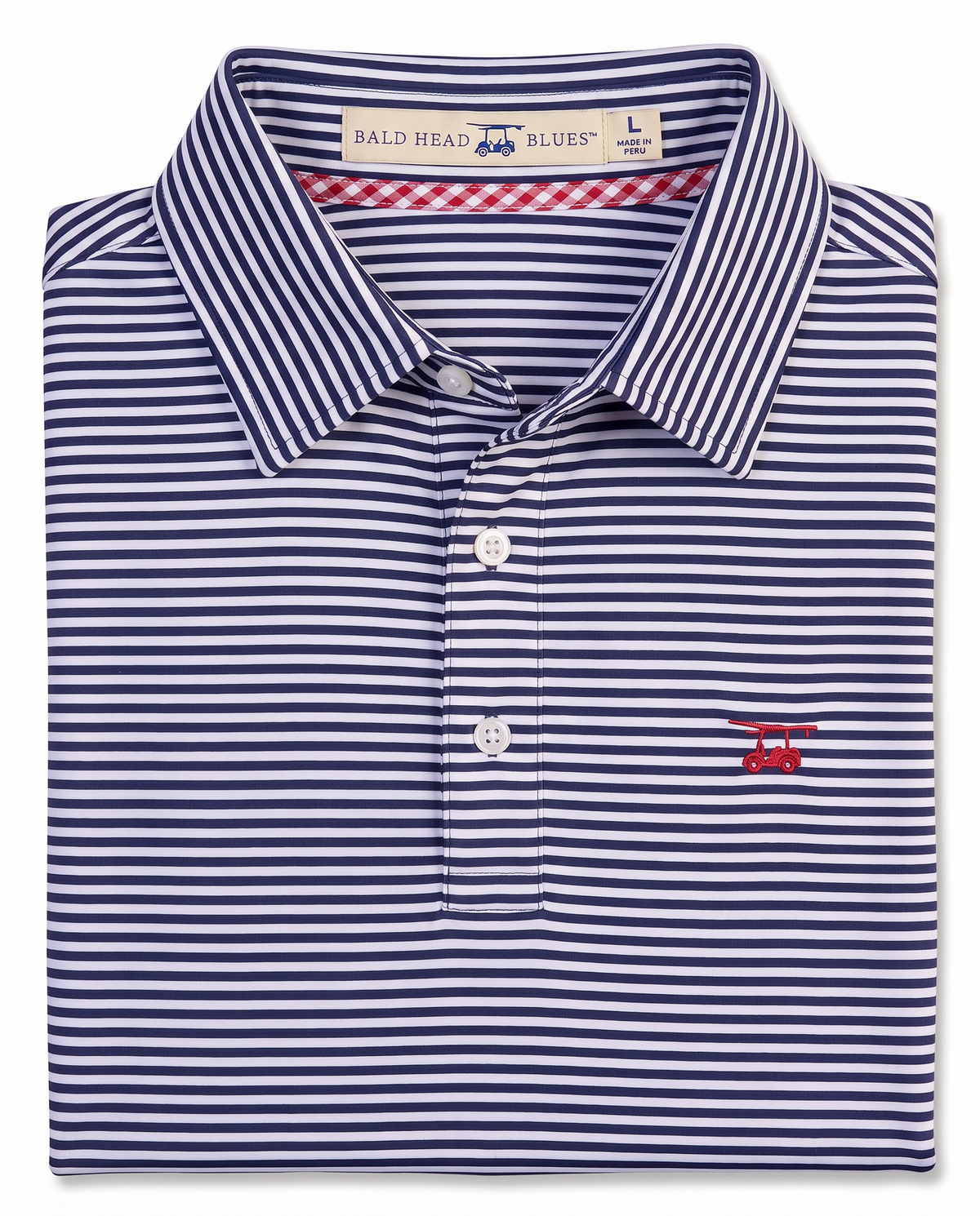 Albatross Polo Feeder Stripe - Medieval/White - Fold