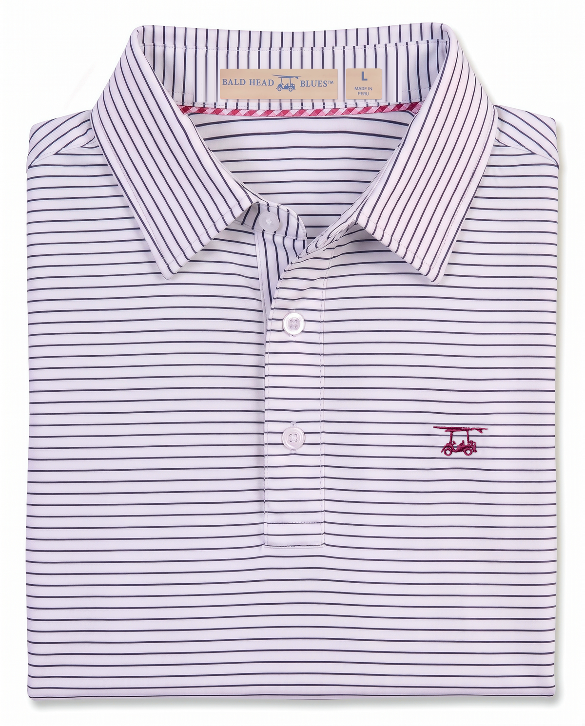 Albatross Polo Medieval/White Pinstripe folded