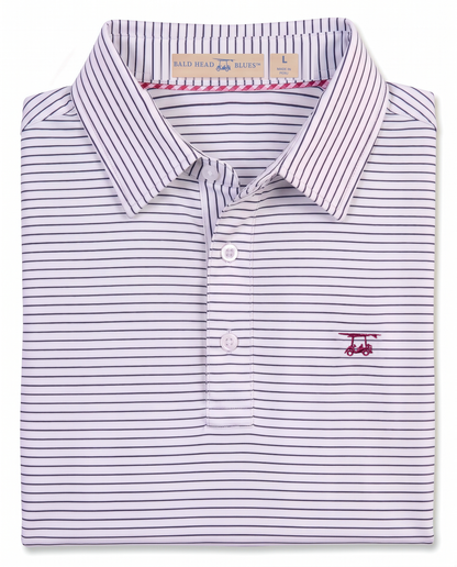 Albatross Polo Medieval/White Pinstripe folded