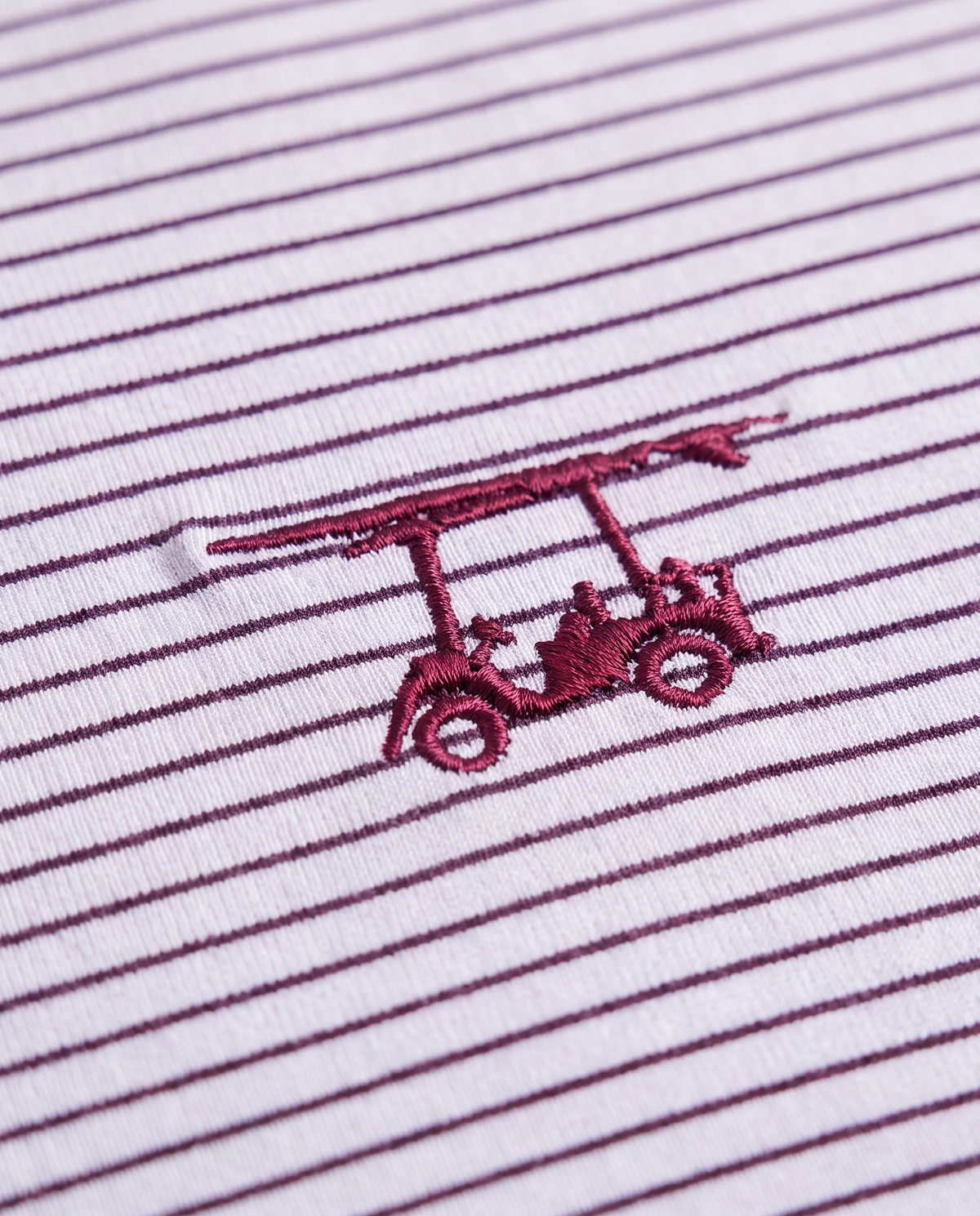 Albatross Polo Medieval/White Pinstripe logo detail