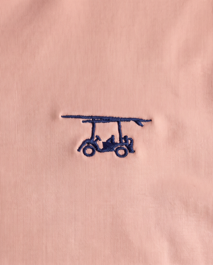 Albatross Polo Peach chest logo detail