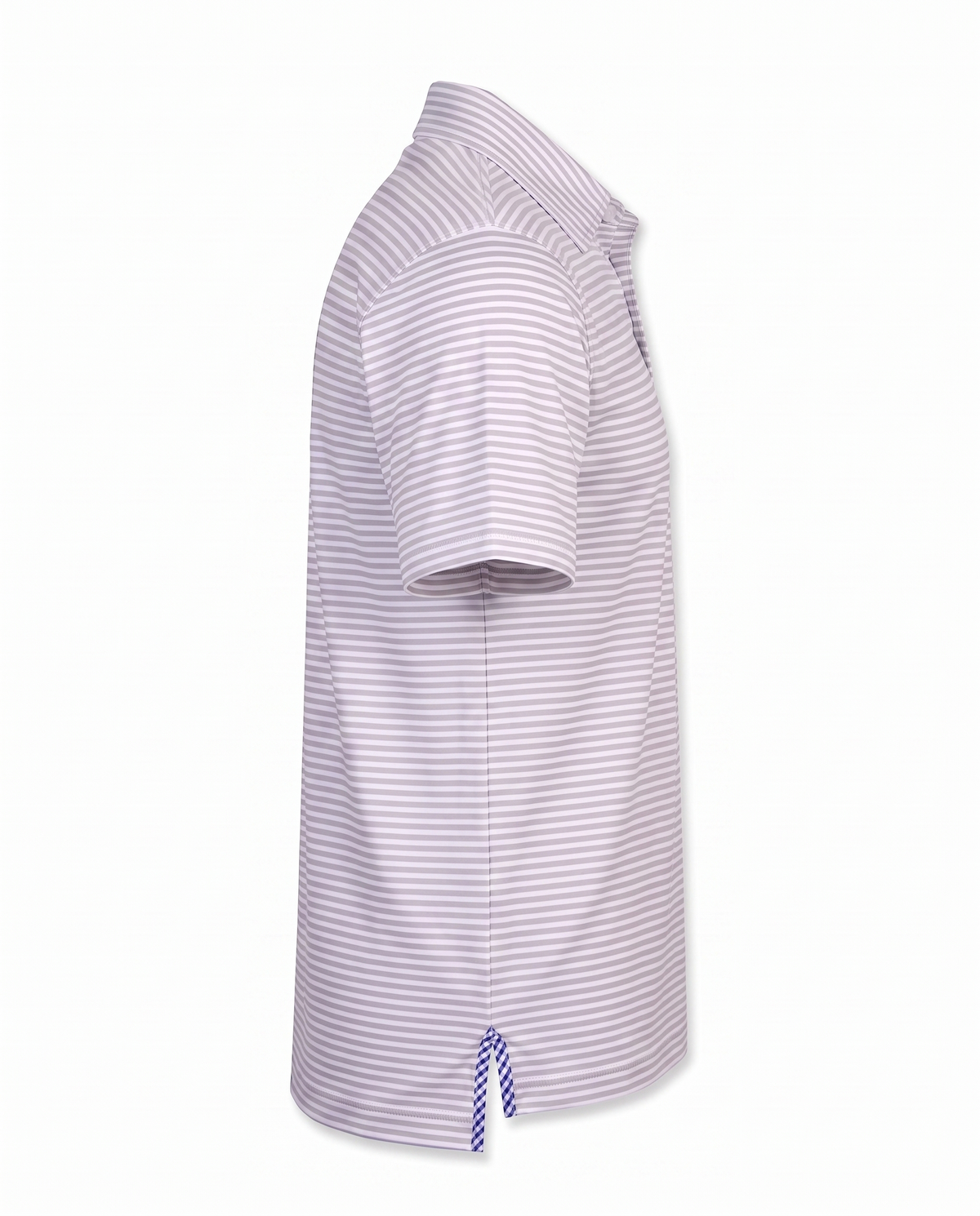 Albatross Polo Feeder Stripe - Pearl Grey/White - Side