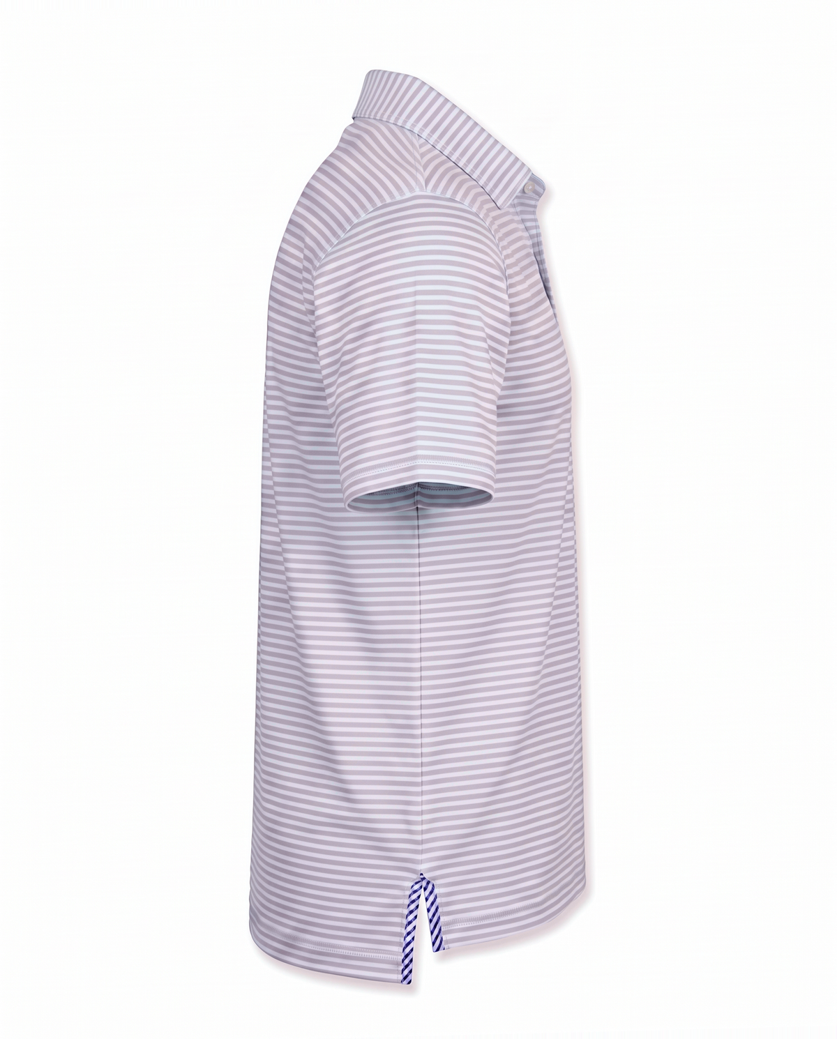 Albatross Polo Pearl Grey/White Feeder Stripe side
