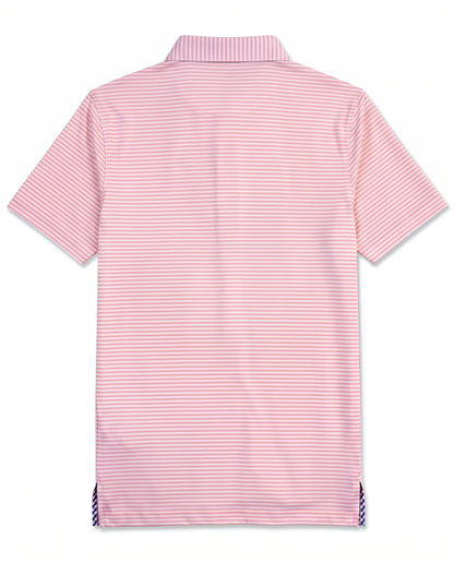 Albatross Polo Peach/White Feeder Stripe back