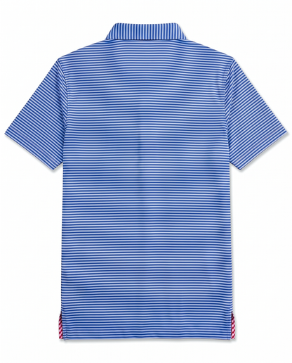 Albatross Polo Royal Blue/Bell Feeder Stripe back