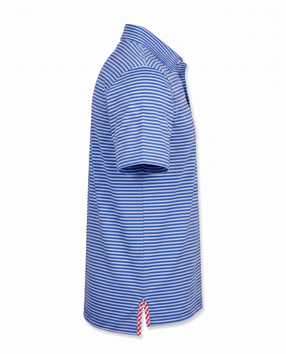 Albatross Polo Feeder Stripe - Royal Blue/Bell - Side