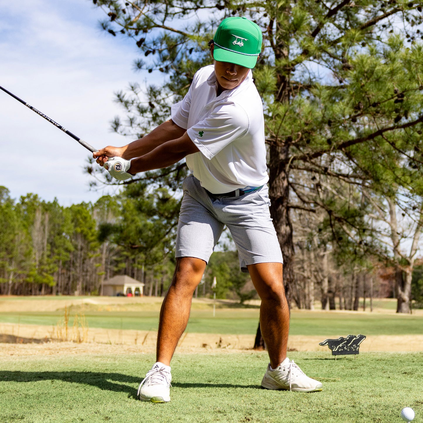 Limited Edition Shamrock Polo - White
