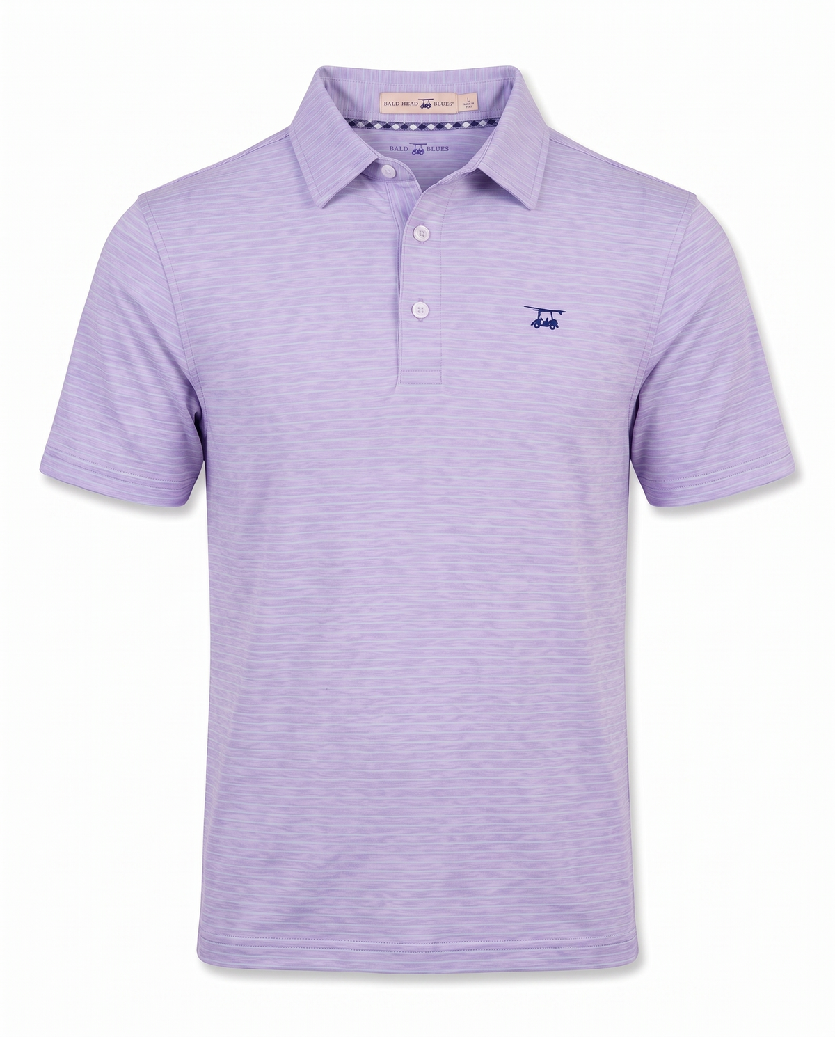 Albatross Polo Heather Lavender with Aruba Pinstripes front