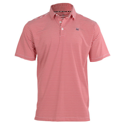 Albatross Polo - State Red / White Stripes