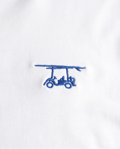 Albatross Polo White chest logo detail