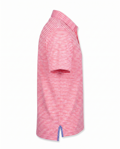 Albatross Polo Heather State Red White Stripe side