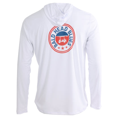 Performance Long Sleeve USA Circle Hoodie - White