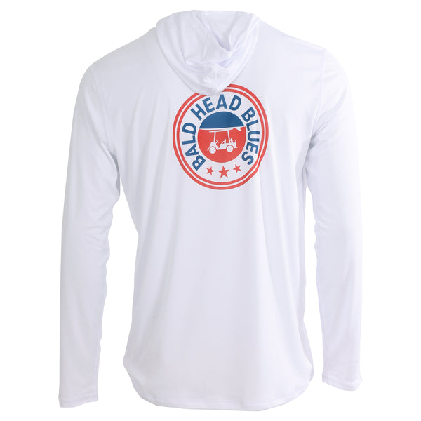 Performance Long Sleeve USA Circle Hoodie - White