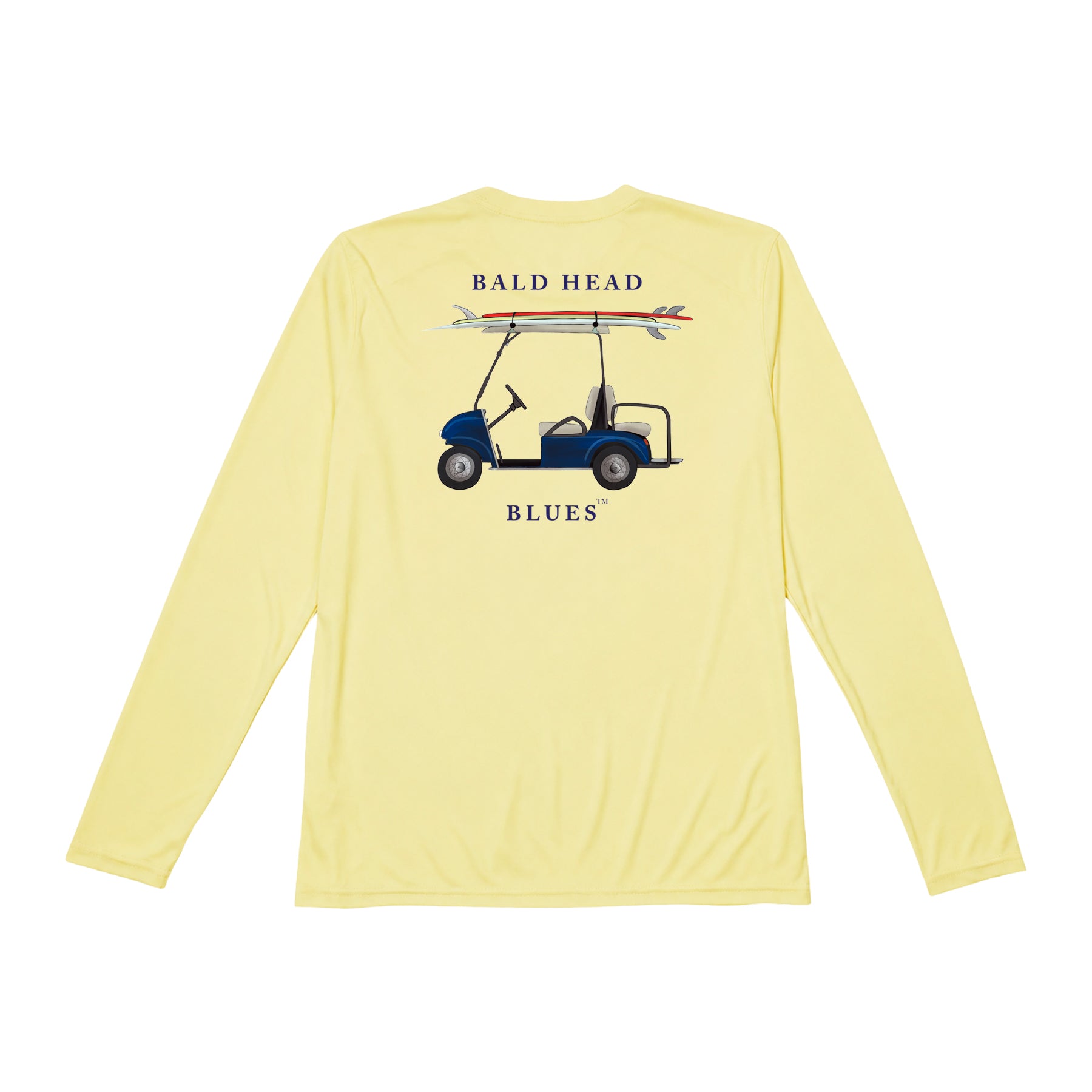 Performance Long Sleeve Golf Cart T-Shirt - Pale Yellow
