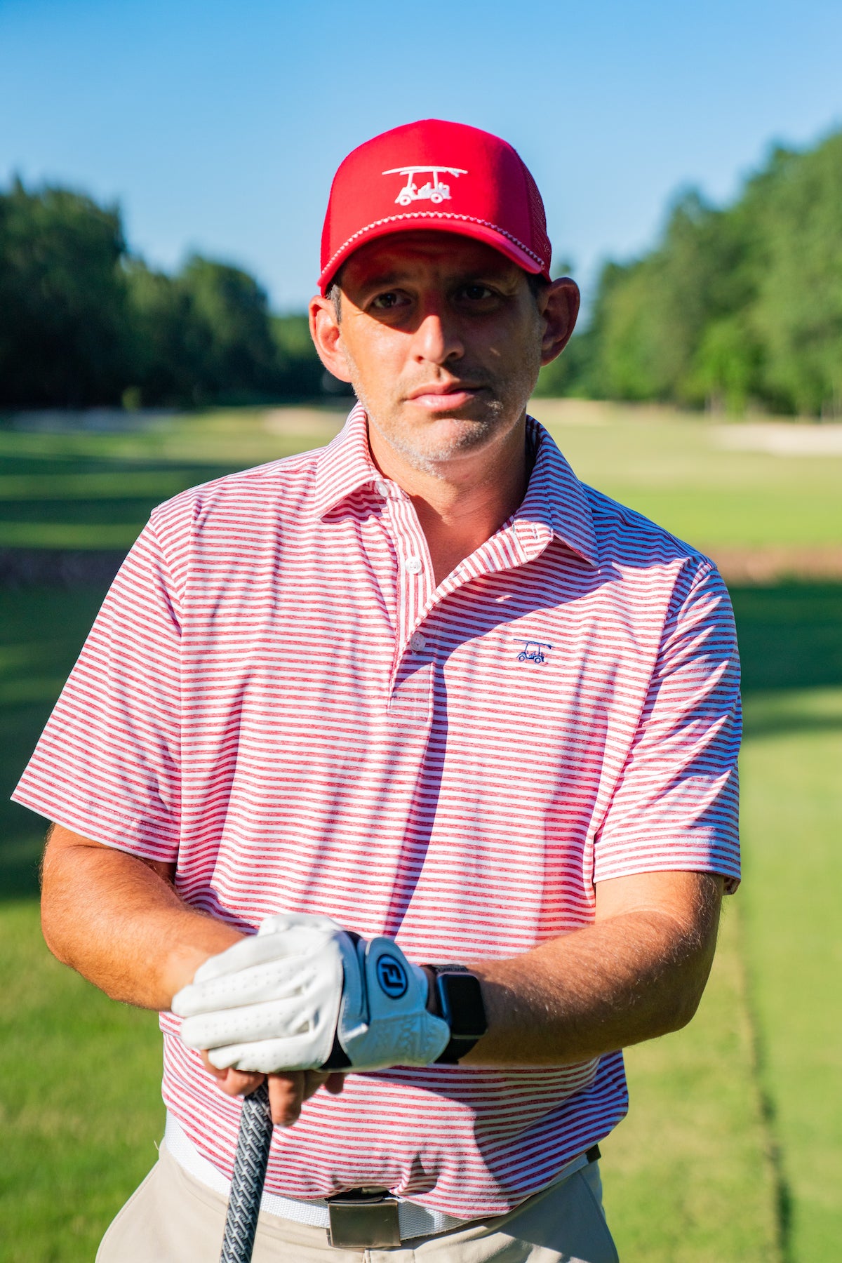 Albatross Polo - Heather State Red / White