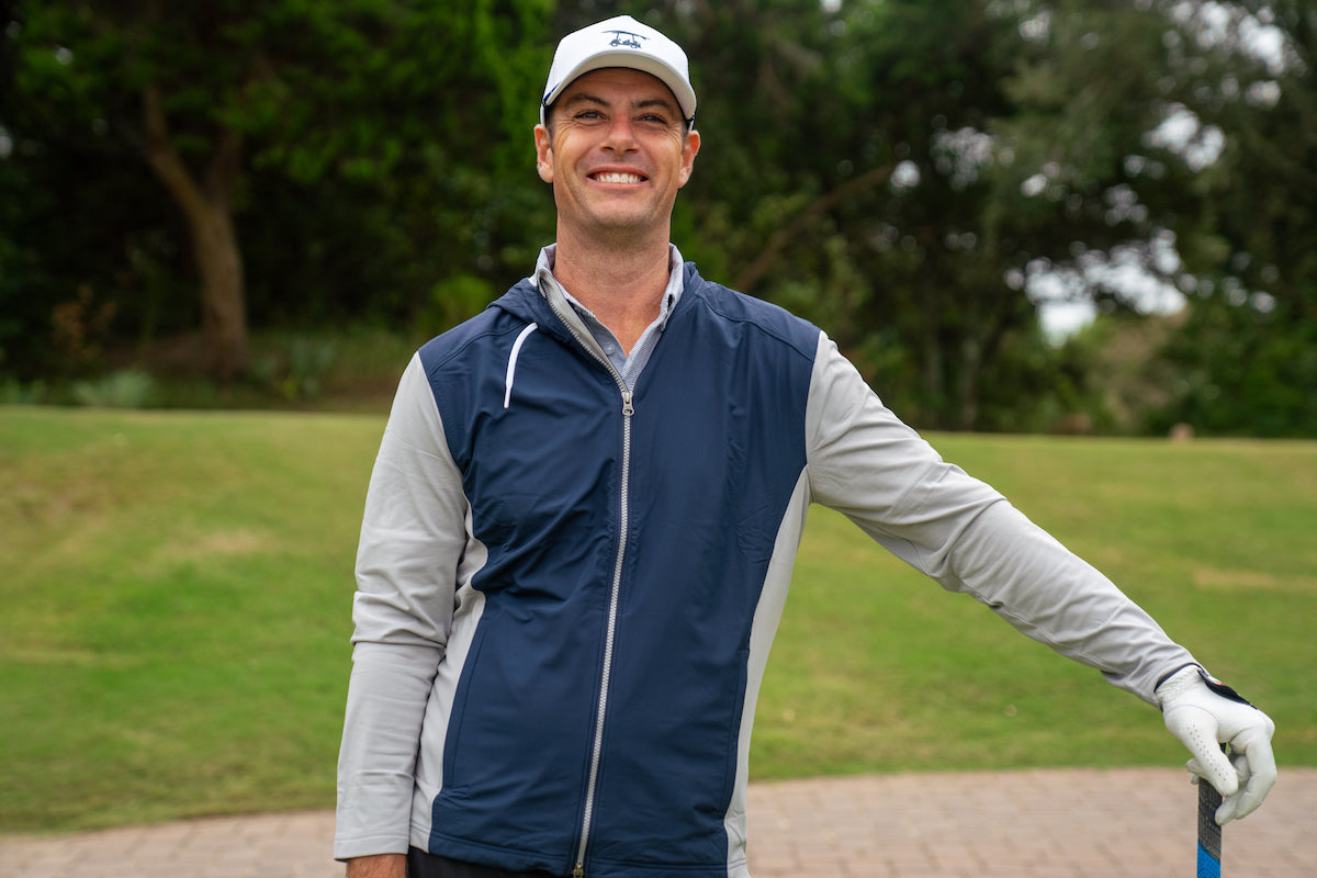 Full-Zip Hoodie - Navy/Grey