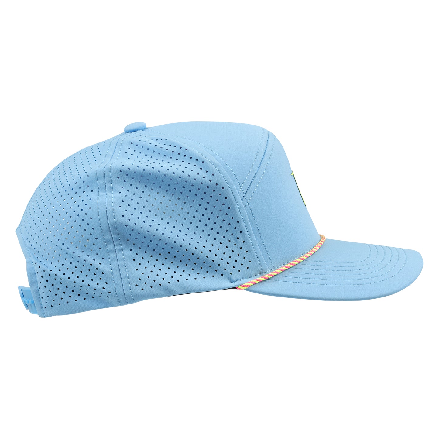 Six Panel Twill Roped Trucker Hat - Alaskan Blue