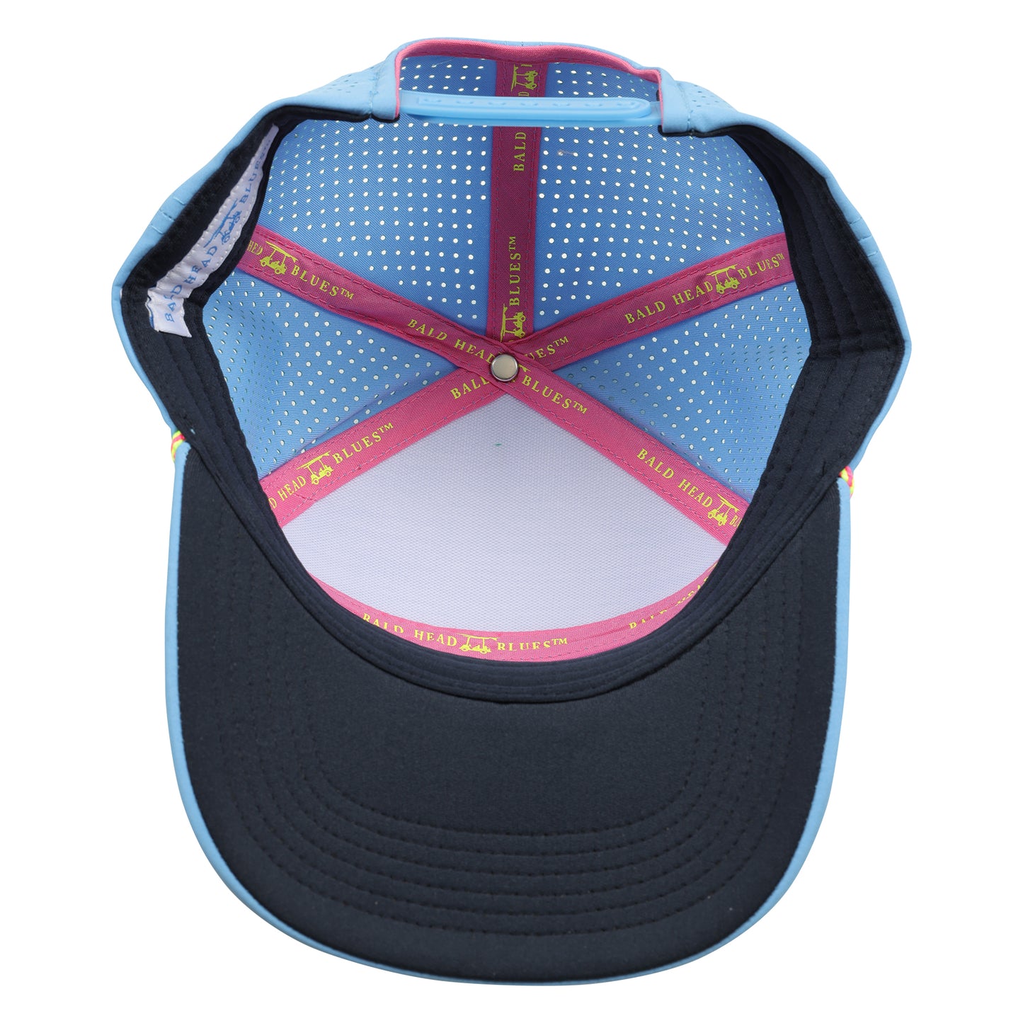 Six Panel Twill Roped Trucker Hat - Alaskan Blue