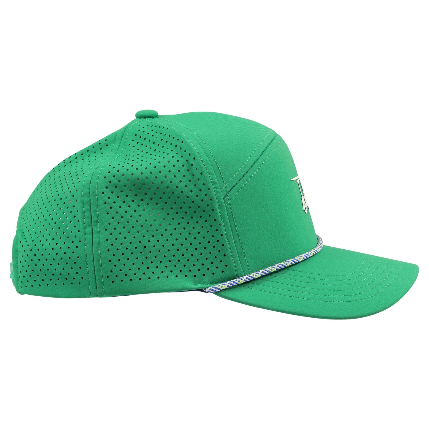 Six Panel Twill Roped Trucker Hat - First Tee Green