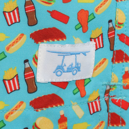 Aruba w/Cookout Print Swim Trunks