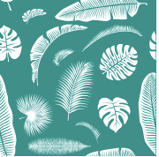 Albatross Youth Polo -  Exotic Leaves / White