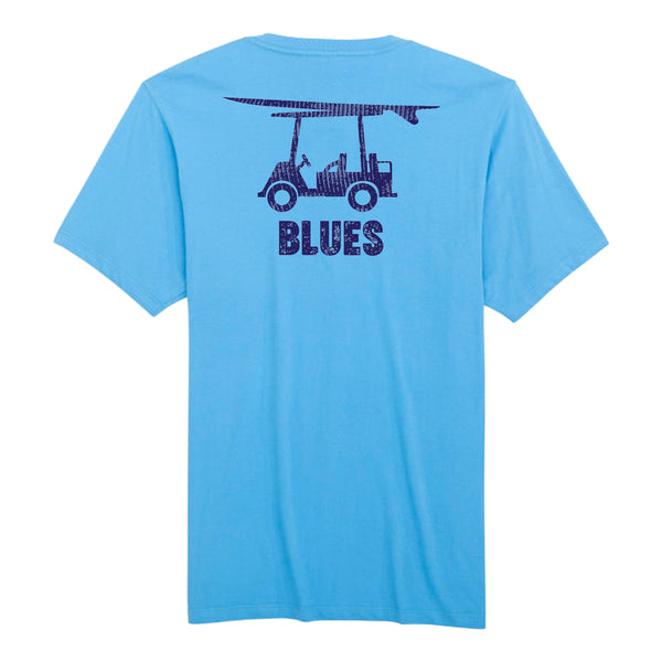 Island Tee - Short Sleeve Blues Logo - Azure