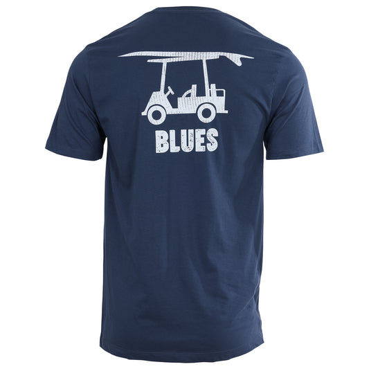 Island Tee - Short Sleeve Blues Logo - Navy